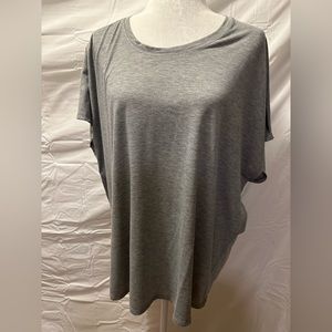 Athletic works sleeveless gray workout shirt size XL with inverted v back